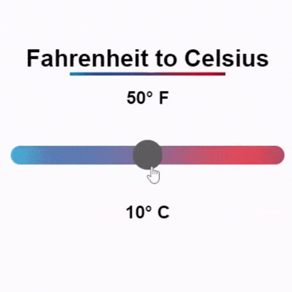 Create a Fahrenheit to Celsius Range Slider  HTML, CSS, JavaScript.gif